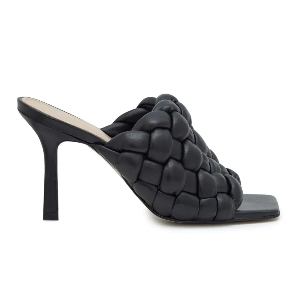 MARC FISHER DAKINA SQUARE TOE SLIDE new with box
